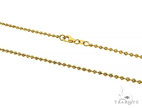 14K Yellow Gold Moon Cut Link Chain 20 Inches 2mm   66031 - Image 2