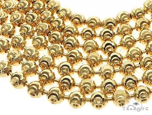 14K Yellow Gold Moon Cut Link Chain 20 Inches 2mm   66031 - Image 4