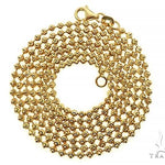 14K Yellow Gold Moon Cut Link Chain 22 Inches 2mm   66032 - Image 3