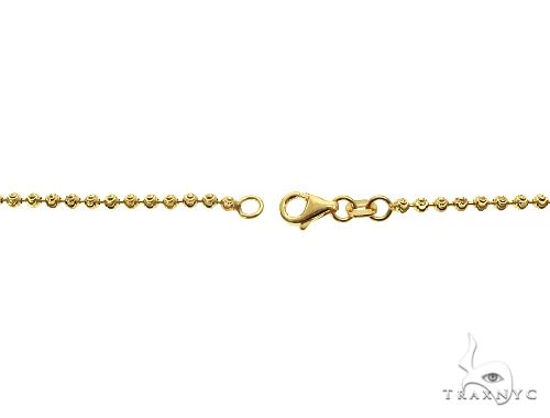 14K Yellow Gold Moon Cut Link Chain 22 Inches 2mm   66032 - Image 6