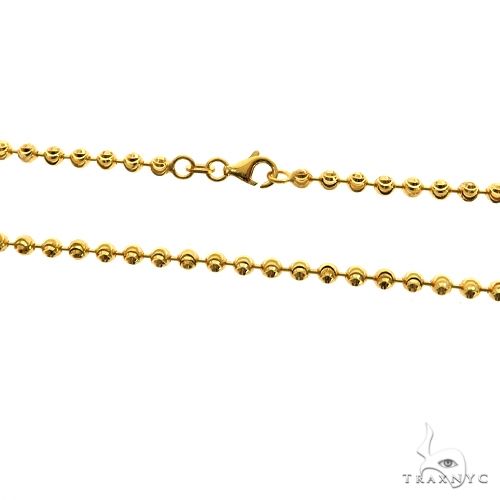 14K Yellow Gold Moon Cut Link Chain 3mm  28 Inches    64211 - Image 4