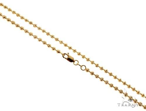 14K Yellow Gold Moon Cut Link Chain 26 Inches 3.5mm   65179 - Image 1