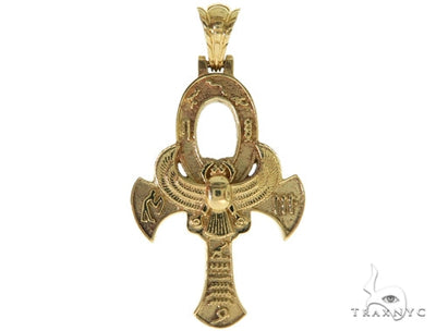 14K Yellow Gold TraxNYC's Mystique Ankh Cross Crucifix 57203 - Image 1