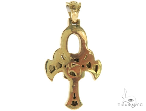 14K Yellow Gold TraxNYC's Mystique Ankh Cross Crucifix 57203 - Image 4