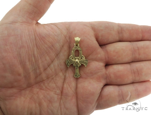 14K Yellow Gold TraxNYC's Mystique Ankh Cross Crucifix 57203 - Image 5