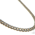 14K Yellow Gold Pave Diamond Miami Cuban Link Chain 28 Inches 7mm   61575 - Image 2