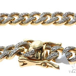 14K Yellow Gold Pave Diamond Miami Cuban Link Chain 28 Inches 7mm   61575 - Image 5