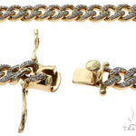 14K Yellow Gold Pave Diamond Miami Cuban Link Chain 28 Inches 7mm   61575 - Image 6