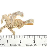 14K Yellow Gold Diamond Large Custom Royal Lion Pendant 65316 - Image 8