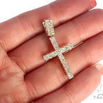 14K Yellow Gold Princess Cut Diamond Manhattan Cross 65598 - Image 5