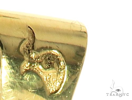 14K Yellow Gold Prong Bezel Diamond Custom Made Hip Hop Piece 63780 - Image 5