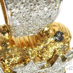 14K Yellow Gold Prong Bezel Diamond Custom Made Hip Hop Piece 63780 - Image 6