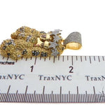 14K Yellow Gold Prong Bezel Diamond Custom Made Hip Hop Piece 63780 - Image 9