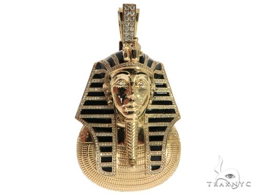 Diamond Pharaoh King Tut Pendant 63238 - Image 1