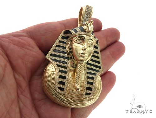 Diamond Pharaoh King Tut Pendant 63238 - Image 10
