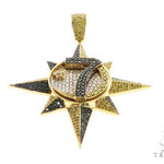 Custom Universal Flag Diamond Star Pendant 63852 - Image 2