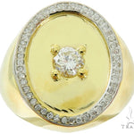 14K Yellow Gold Prong Diamond Band 56967 - Image 2