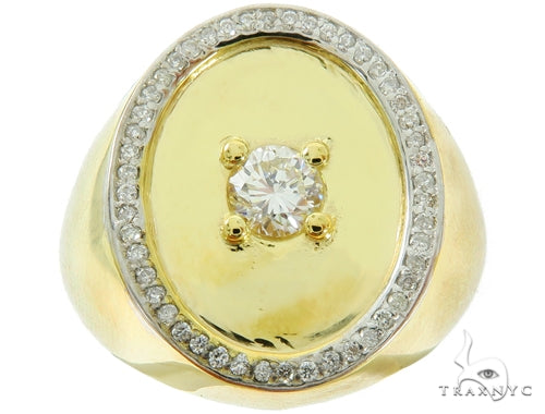 14K Yellow Gold Prong Diamond Band 56967 - Image 2