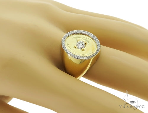 14K Yellow Gold Prong Diamond Band 56967 - Image 8