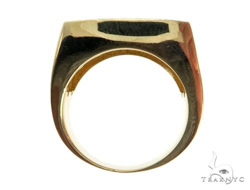 14K Yellow Gold Diamond Square Ring 61508 - Image 6