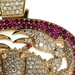 14K Yellow Gold Prong Diamond Crab Pendant 63094 - Image 6