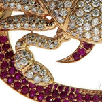 14K Yellow Gold Prong Diamond Crab Pendant 63094 - Image 8