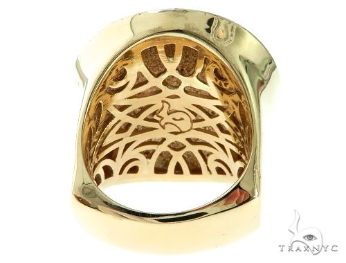 14K Yellow Gold Prong Diamond Custom Made TraxNYCs Templar Ring Knights Crusader Masonic 63117 - Image 6