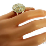 14K Yellow Gold Prong Diamond Custom Made TraxNYCs Templar Ring Knights Crusader Masonic 63117 - Image 8