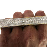 14K Yellow Gold Prong Diamond Four Finger Ring Hip Hop Style 62998 - Image 12