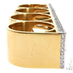 14K Yellow Gold Prong Diamond Four Finger Ring Hip Hop Style 62998 - Image 6