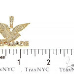 14K Gold Prong Diamond FreeBird Self Made Charm Pendant 63091 - Image 5