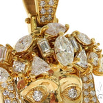 14K Yellow Gold Prong Diamond Jesus Pendant 57217 - Image 3