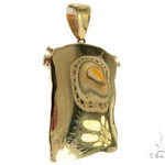 14K Yellow Gold Prong Diamond Jesus Piece 63093 - Image 5