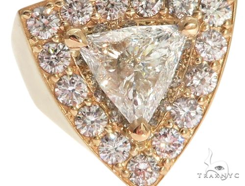 14K Yellow Gold Prong Diamond Trillion Cut Ring 61790 - Image 3