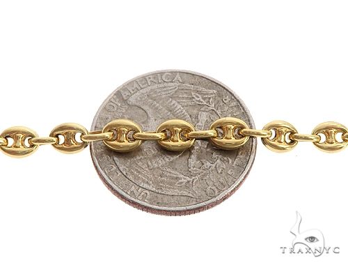 14k Yellow Gold Puffed Link 24 Inches 4.5mm 64964 - Image 3