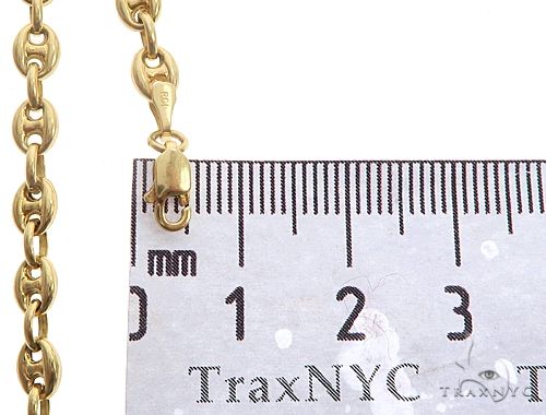 14k Yellow Gold Puffed Link 24 Inches 4.5mm 64964 - Image 6