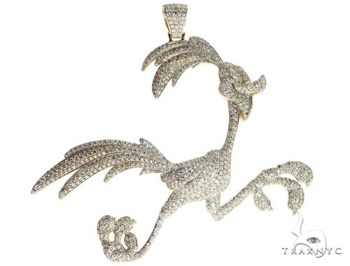 14K Yellow Gold Running Bird Pendant 63090 - Image 1