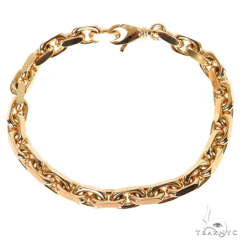 14K Yellow Gold Solid Cable Bracelet 8.25 Inches 4.8mm   68375 - Image 2