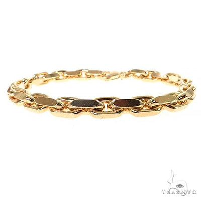 14K Yellow Gold Solid Cable Bracelet 8.25 Inches 6mm   68374 - Image 1