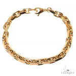 14K Yellow Gold Solid Cable Bracelet 8.25 Inches 6mm   68374 - Image 2