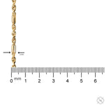 14K Yellow Gold Solid Figarope Link Chain 22 Inches 3mm 70584 - Image 2