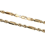 14K Yellow Gold Solid Figarope Link Chain 22 Inches 5.5mm 70585 - Image 2
