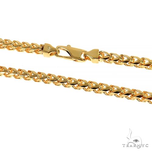 14K Yellow Gold Solid Franco Chain 22 Inches 4mm   67957 - Image 2