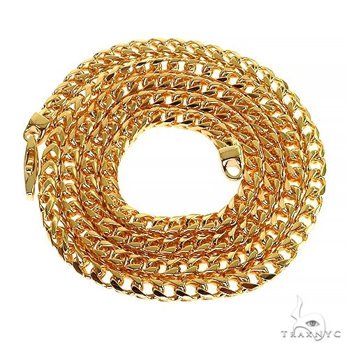 14K Yellow Gold Solid Franco Chain 22 Inches 4mm   67957 - Image 3