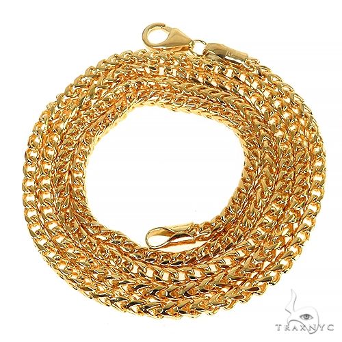 14k Yellow Gold Solid Franco  24 Inches 2.6mm 67955 - Image 3