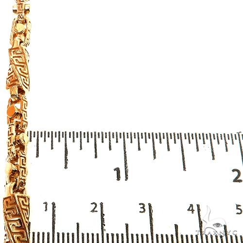 14K Yellow Gold Solid Greek Key Link Chain 20 Inches 5.5mm   68102 - Image 7