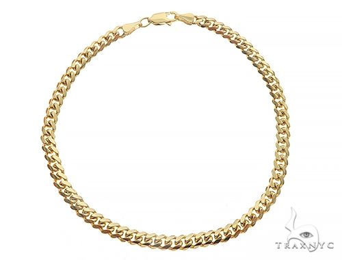 14K Yellow Gold Solid Miami Cuban Link Bracelet 8 Inches 3.5 mm   65582 - Image 1