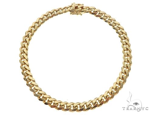 14K Yellow Gold Solid Miami Cuban Link Bracelet 8.5 Inches 6 mm   65590 - Image 1