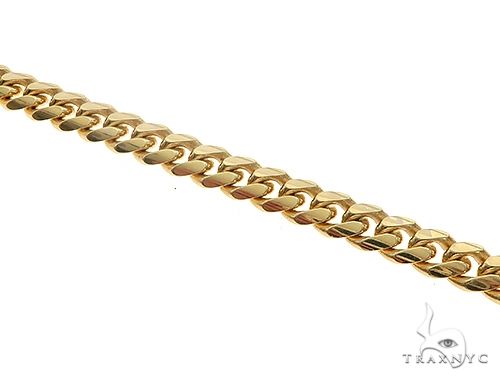 14K Yellow Gold Solid Miami Cuban Link Bracelet 8.5 Inches 6 mm   65590 - Image 2