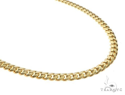 14K Yellow Gold Solid Miami Cuban Link  26 Inches 3.8mm   68655 - Image 1